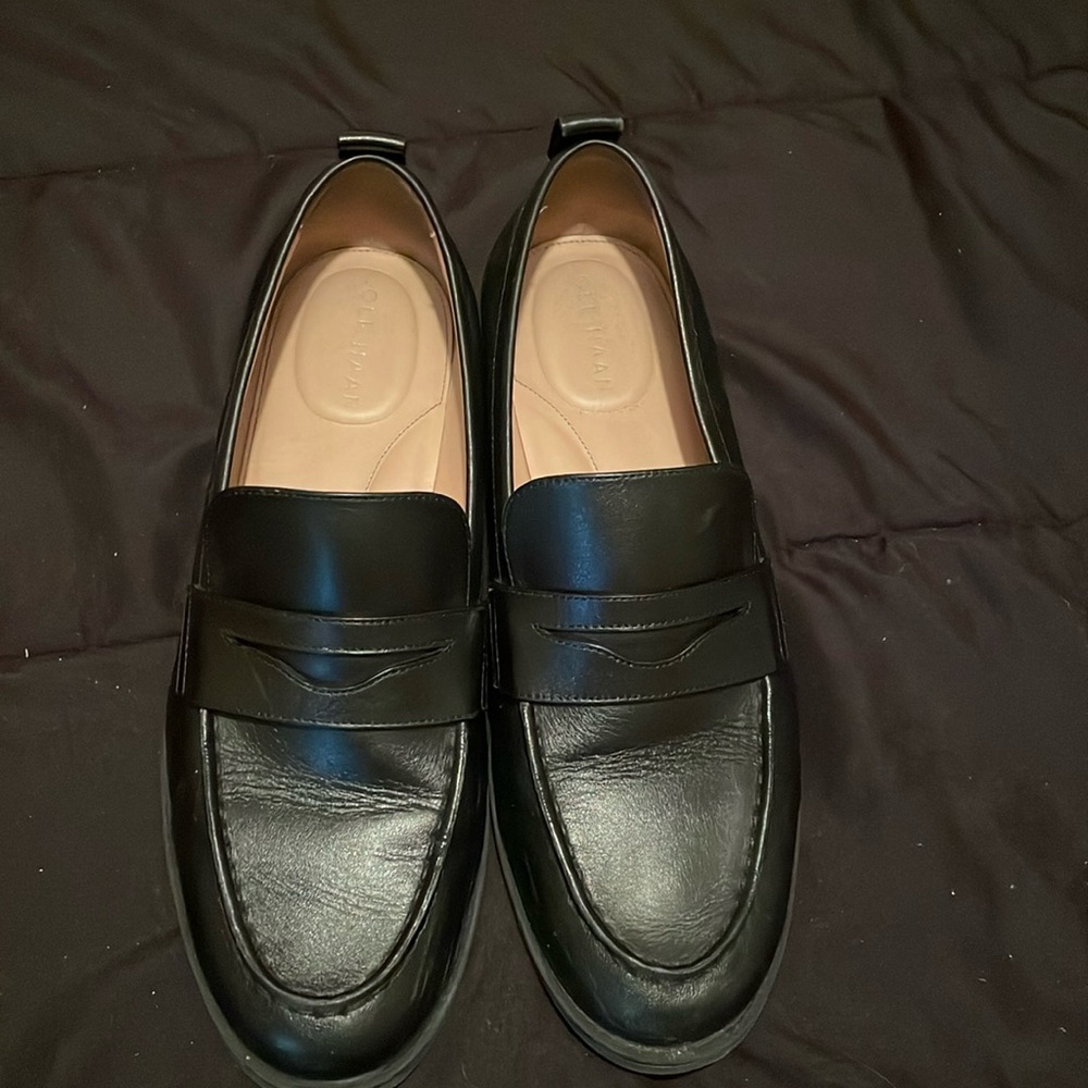 Cole Haan black penny loafers
